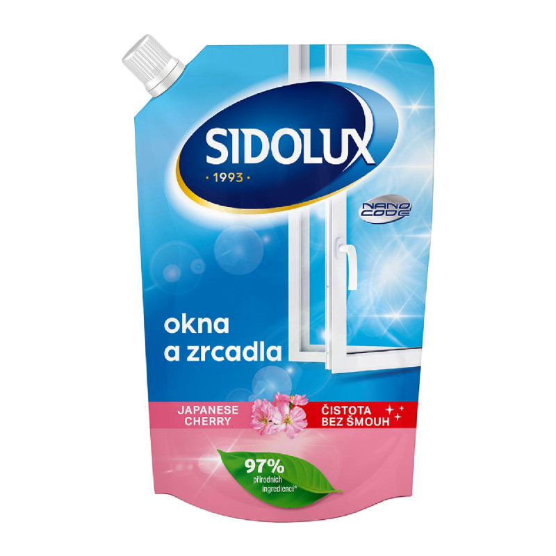 SIDOLUX na okná a zrkadlá s NANO technológiou Japanese Cherry – náhradná náplň 500ml Ponuka - Cena - Predaj SIDOLUX na okná a zrkadlá s NANO technológiou Japanese Cherry – náhradná náplň 500ml