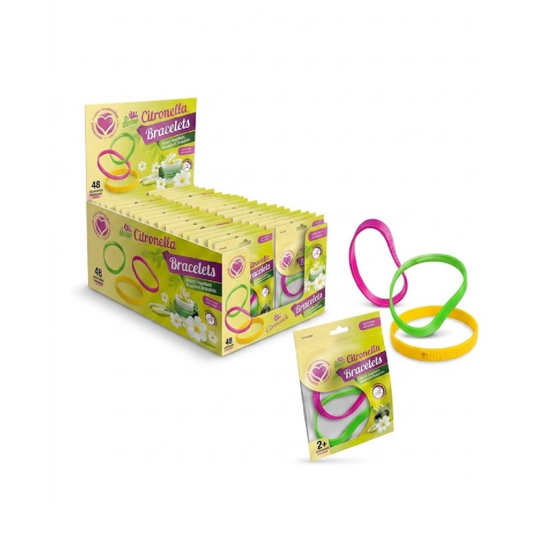 Citronella - silikónový repelentný náramok 2ks/mix farieb Citronella silikónový repelentný náramok 2ks – mix farieb