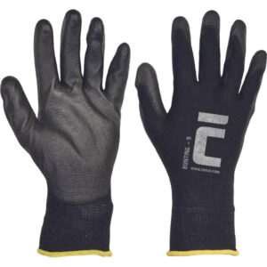 Pracovné rukavice CERVA BUNTING BLACK EVOLUTION čierne č. 10