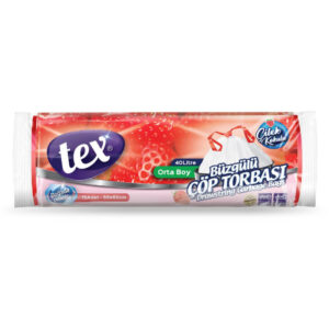 Ponuka - Cena - Predaj TEX Zaťahovacie vrecia s vôňou JAHODA 40L - 15ks