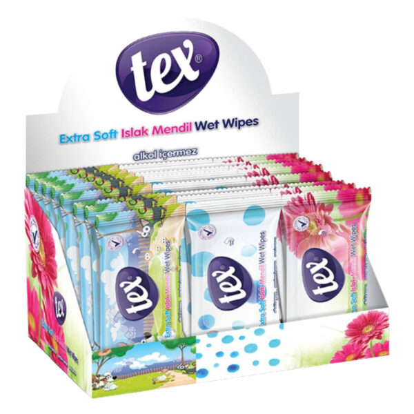 TEX vlhčené utierky Soft Color Mix 15 ks